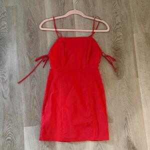 Zara Vibrant Red Strappy Mini Dress